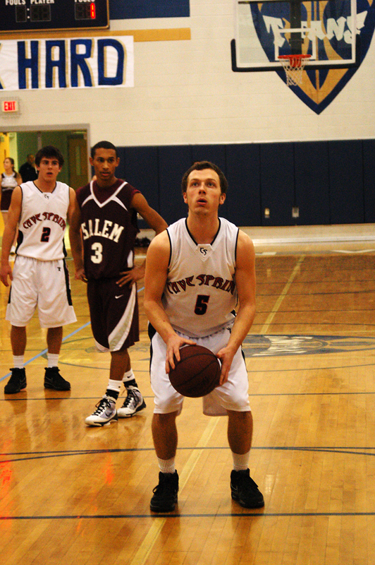 Cave Spring #5 Mark Overstreet stares down a free throw.