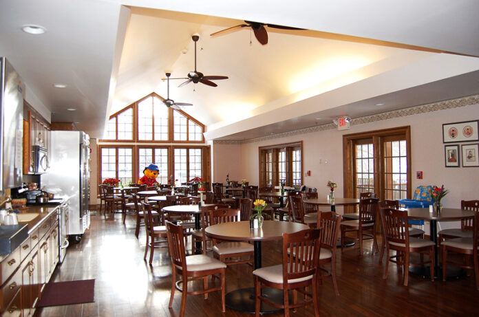 Kitchen and dining area at the Ronald McDonald House.