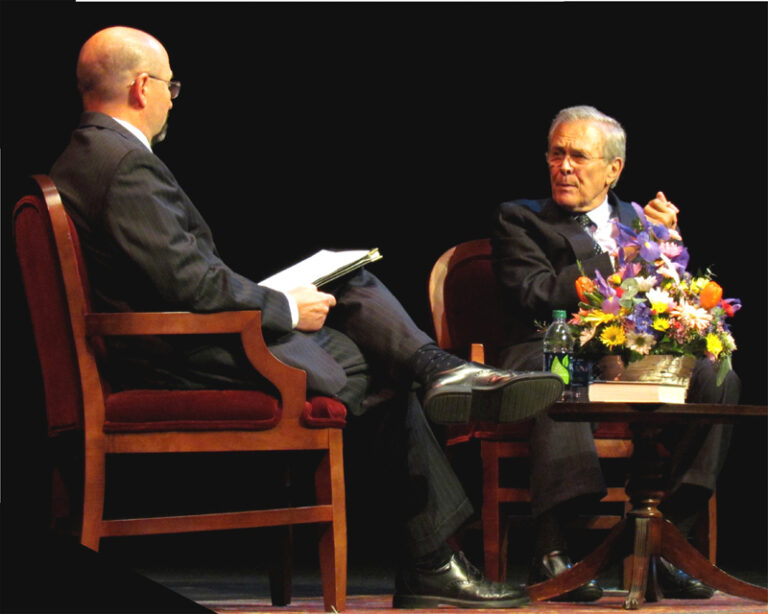 Former Secretary of Defense Rumsfeld Speaks at Jefferson Center