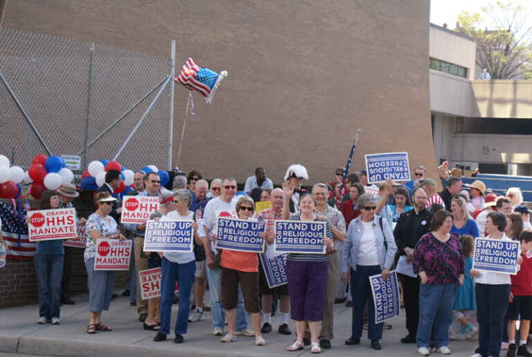 Roanoke Protestors Decry New  Health Care Mandates