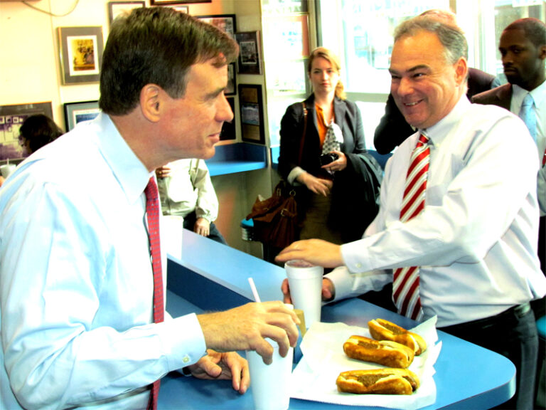 Tim Kaine And Mark Warner Visit Medical School