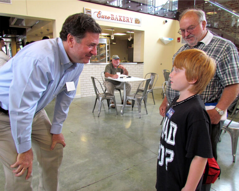 Gov. George Allen Hits Roanoke Streets Before Obama Visit