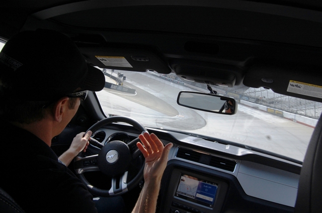 NASCAR Star Greg Biffle Turns Laps and Heads at Bristol Motor Speedway