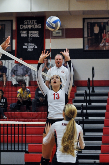 Cave Spring Sweeps Patriots in River Ridge Volleyball