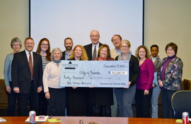 Foundation for Roanoke Valley Awards Major Grant From Arts and Culture Initiative