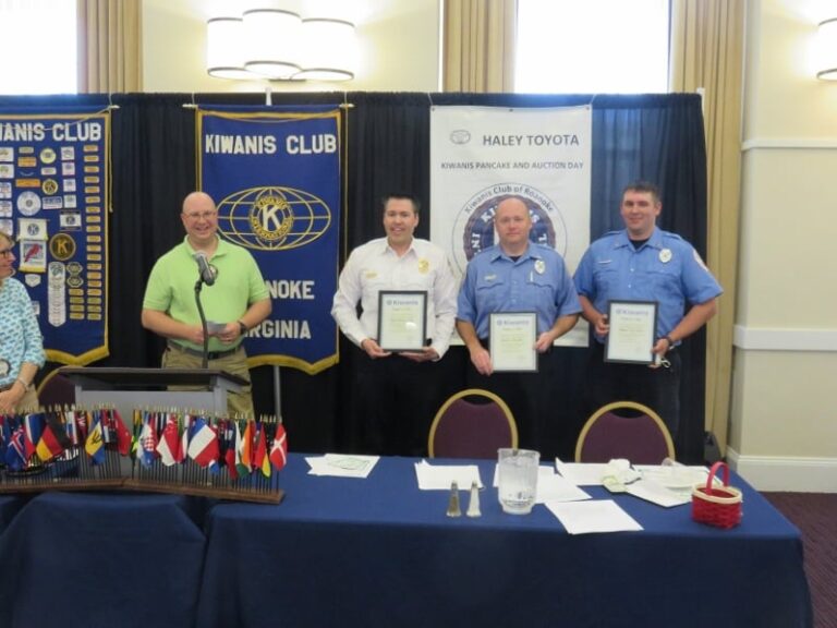 Kiwanis Club of Roanoke Recognizes First Responders