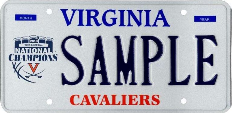 DMV Announces Arrival of UVA National Champions License Plate