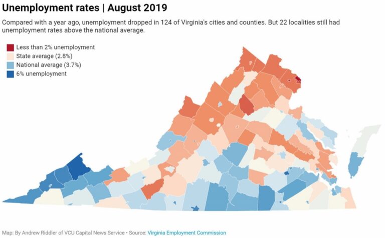 Unemployment Drops in All Virginia Metro Areas