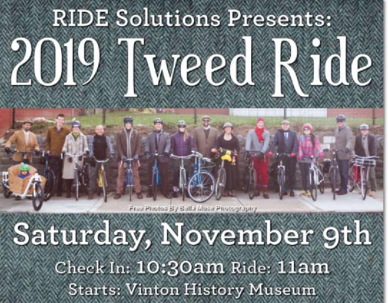 RIDE Solutions, Preservation Foundation, Vinton History Museum Announce 2019 Tweed Ride