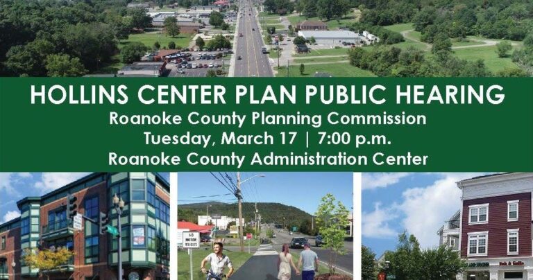 County To Hold Public Hearing on Draft “Reimagine Hollins” Plan