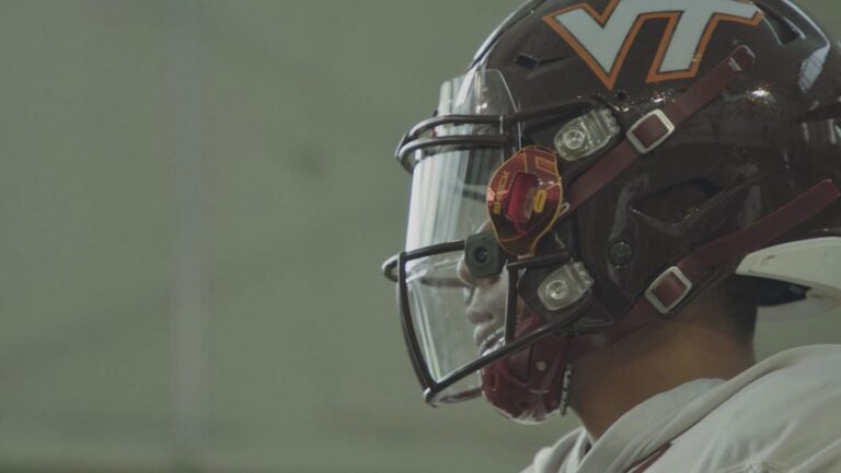 VA Tech Develops / Tests Face-shield to Protect Football Players Against COVID-19