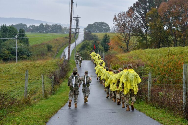First Year VA Tech Cadets Complete 13 Mile Caldwell March