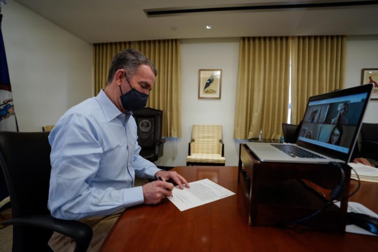 Virginian’s Sleep While Northam Signs 80 Bills Into Law