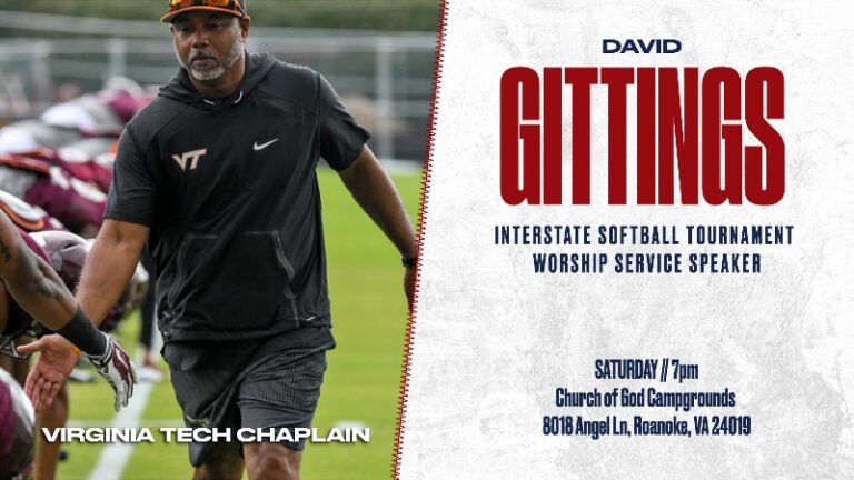 VA Tech Football Chaplain Daid Gittings To Be Interstate Church Tournament Speaker