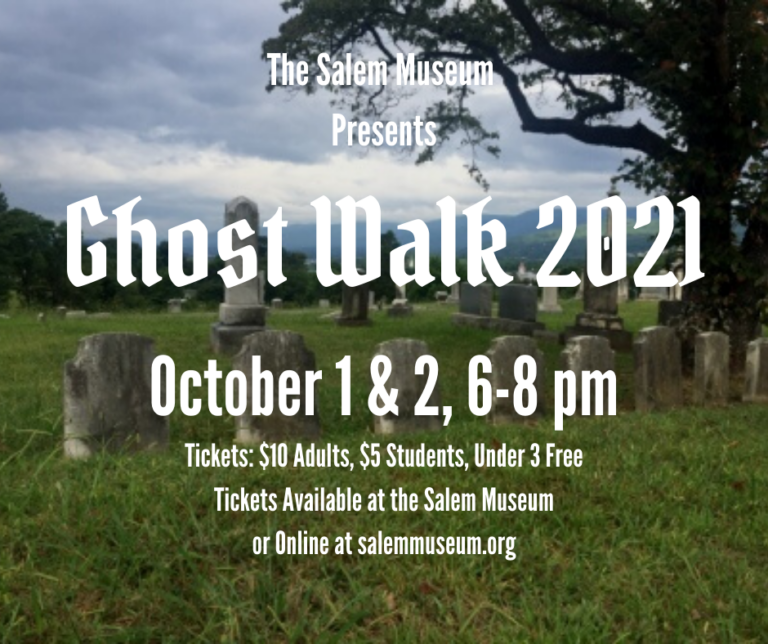 The Salem Museum’s 23rd Annual Ghost Walk Returns Oct 1st and 2nd