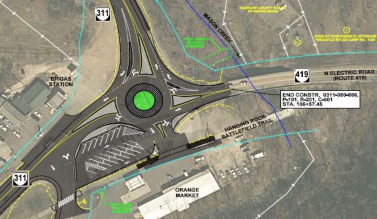 Route 311 / 419 Roundabout in Roanoke County Now Open