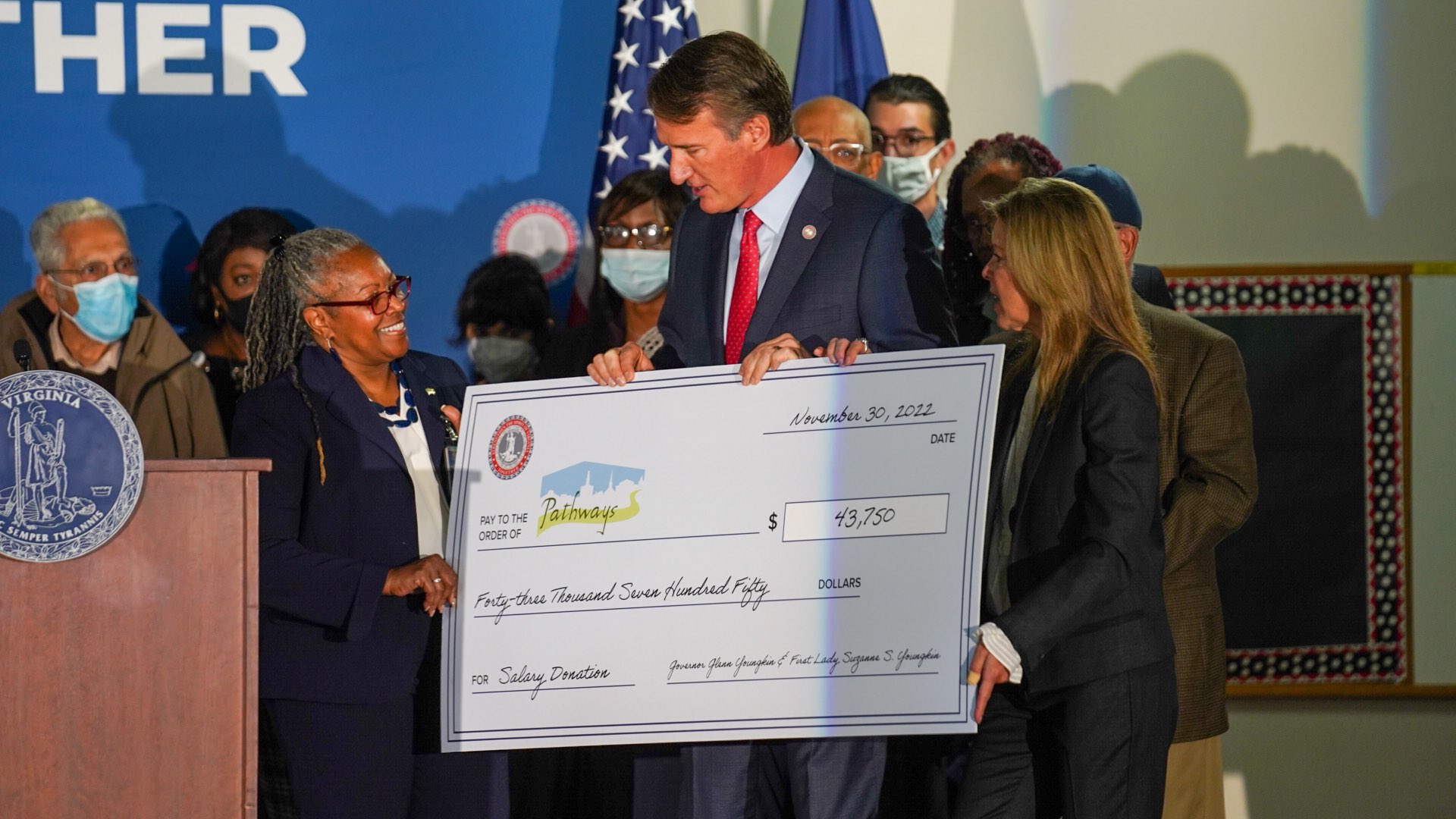 Gov. Youngkin donates quarterly salary to Petersburg non-profit "Pathways"