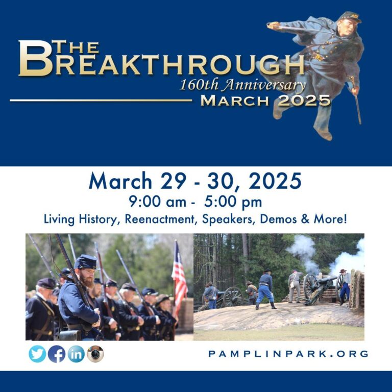 Pamplin Park to Host 160th Breakthrough Battle Weekend