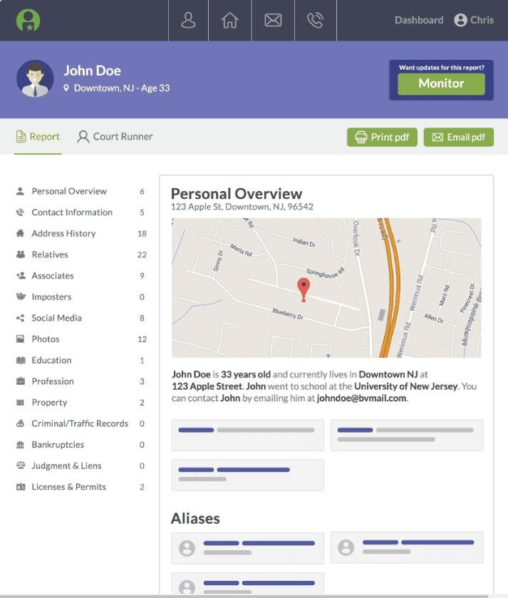 beenverified john doe report