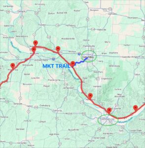 MKT trail segment Columbia to Jeff City